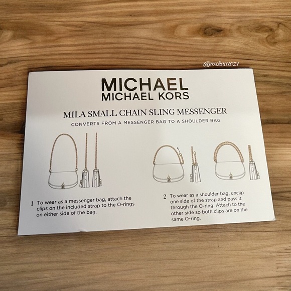 Michael Kors Mila Small Leather Shoulder Bag in Deep Fuchsia NWT - Picture 8 of 9